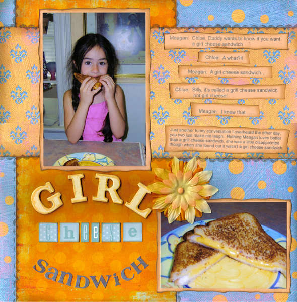 Girl Cheese Sandwich