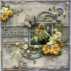 Happiness is.... **The Scrapbook Diaries Kit Page & Video Tutorial**