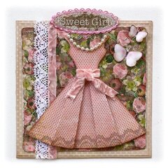 Bo Bunny "Little Miss" Card PLUS Template for dress