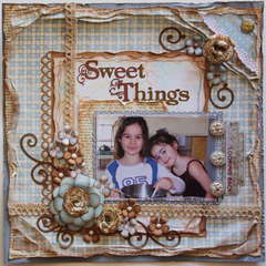 Sweet Things ***MY CREATIVE SCRAPBOOK*** plus a flower tutorial!!