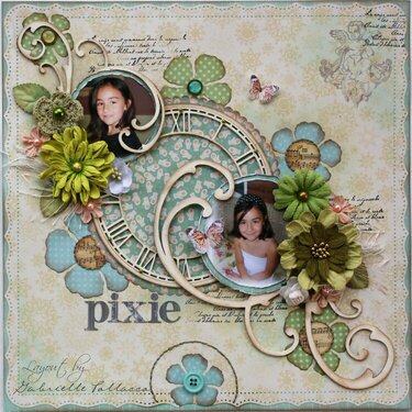 Pixie  **Bo Bunny Snow Day Collection &amp; Dusty Attic**