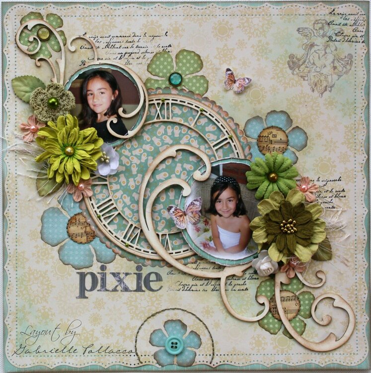 Pixie  **Bo Bunny Snow Day Collection &amp; Dusty Attic**