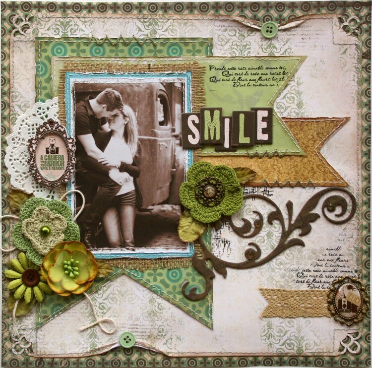 Smile **Bo Bunny&#039;s Mama-razzi2 &amp; Background Stamps!**