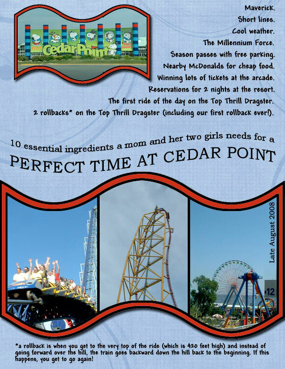 Perfect Time at Cedar Point