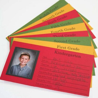 Grade School Altered Lunch Box - Fact Cards