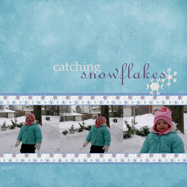 catching snowflakes