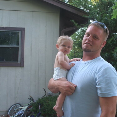 gavyn and his daddy at almost 9 month