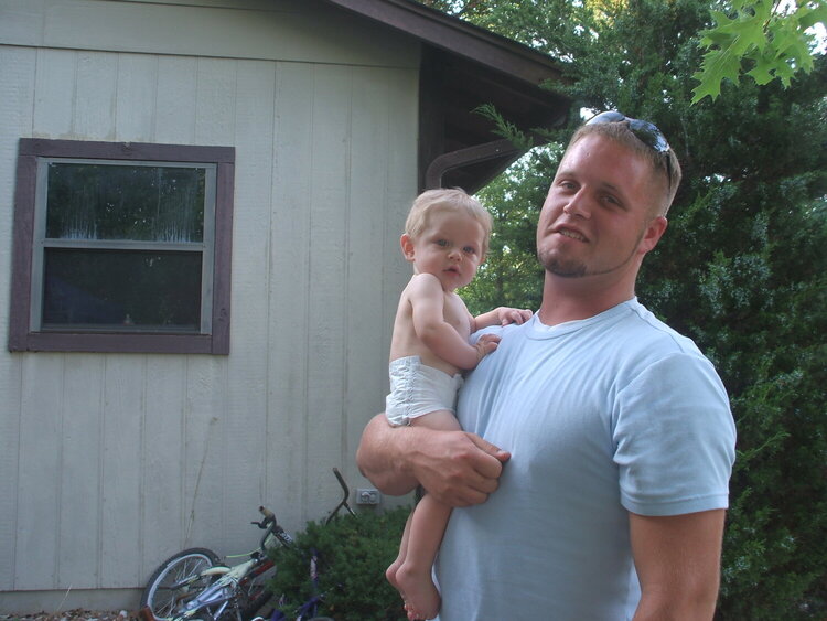 gavyn and his daddy at almost 9 month