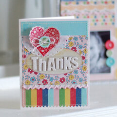 Thanks Card - New Fancy Pants Childish Things collection
