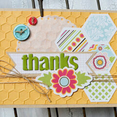 Honeycomb Thanks Card