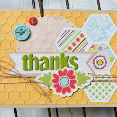 Honeycomb Thanks Card