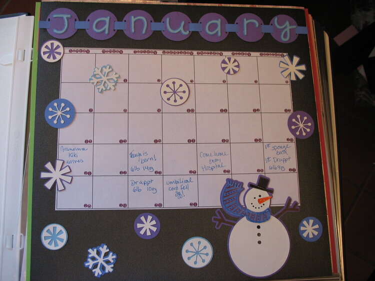 January calendar page