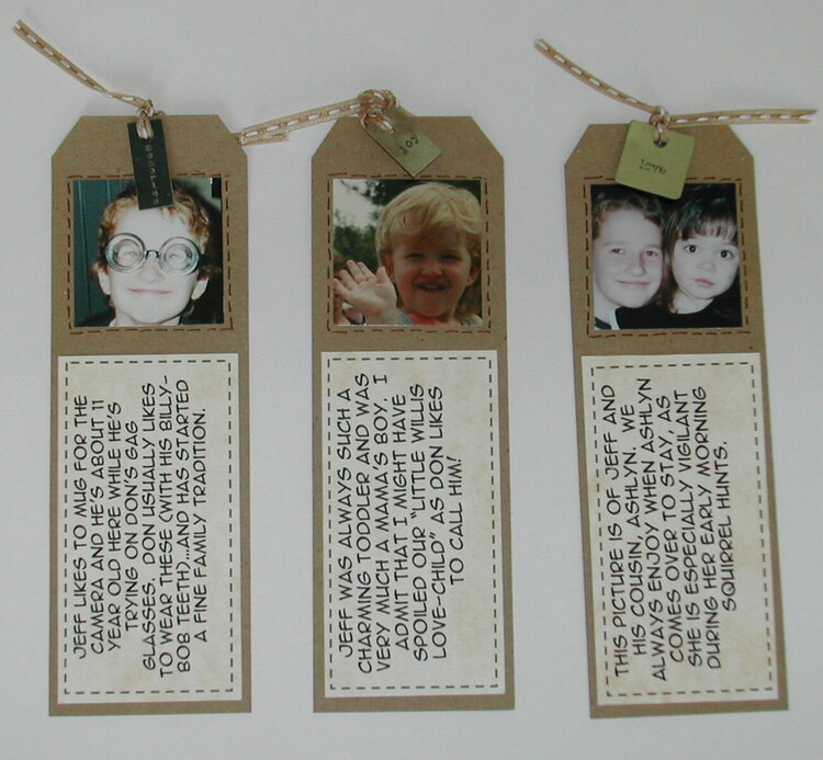 Family Treasures - Bookmarks for Scrap Pages