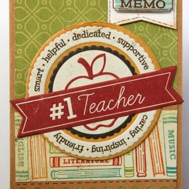 #1 Teacher Back-To-School card