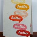 Hello stamped card