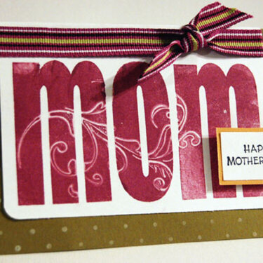 mom card -- stamp kissing