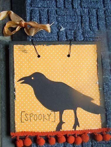 Halloween altered plaques
