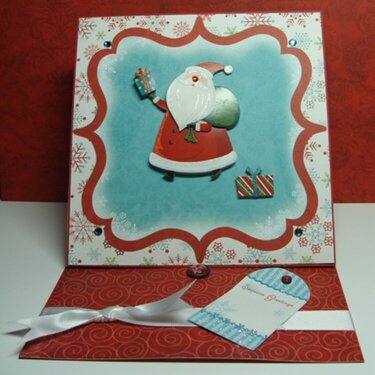 Bo Bunny Santa Easel Card