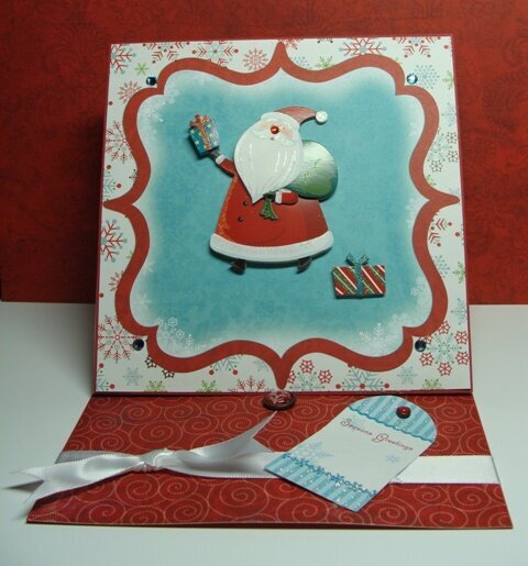 Bo Bunny Santa Easel Card