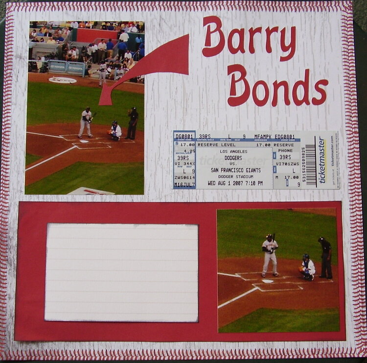 Dodger game (Barry Bonds) RHS