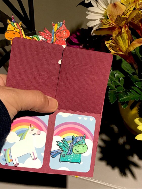 Unicorns &amp; Rainbows Pop Up Box Card