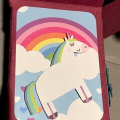 Unicorns & Rainbows Pop Up Box Card