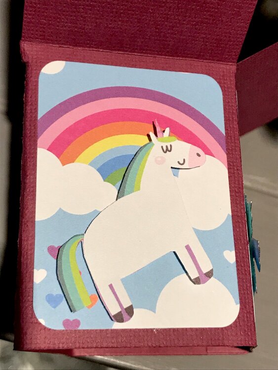 Unicorns &amp; Rainbows Pop Up Box Card