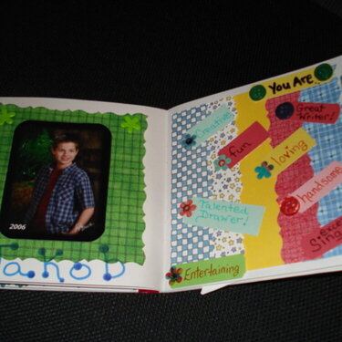 Last page of the mini album for my lil cousin
