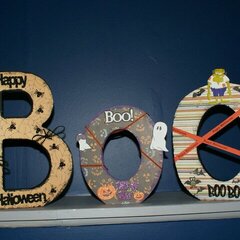 BOO (Altered Wooden Letters)