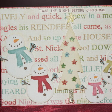Christmas card (snowman family)