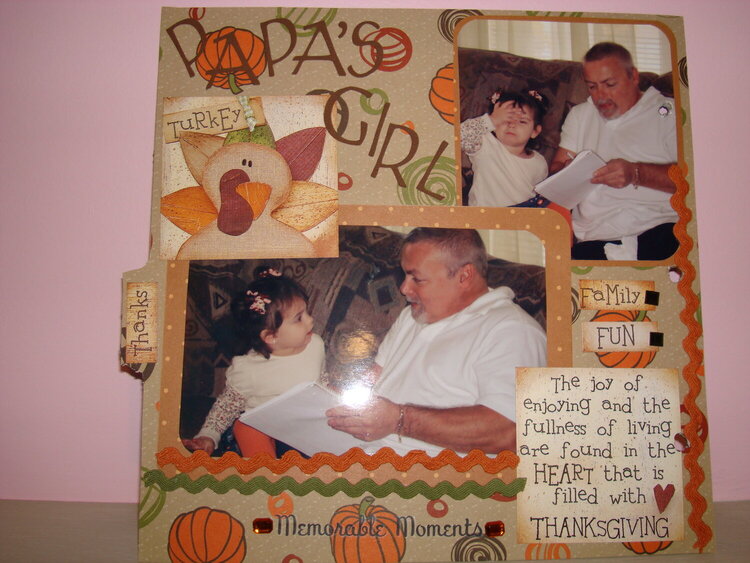 Papa&#039;s Girl Thanksgiving 9X9 Album for parents