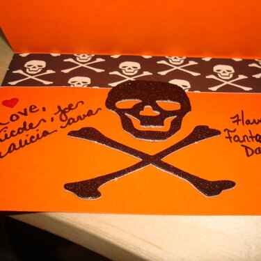 Inside the Happy Birthday Pirate card