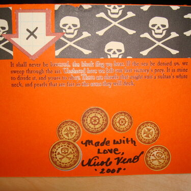 Back of the Happy Birthday Pirate Card