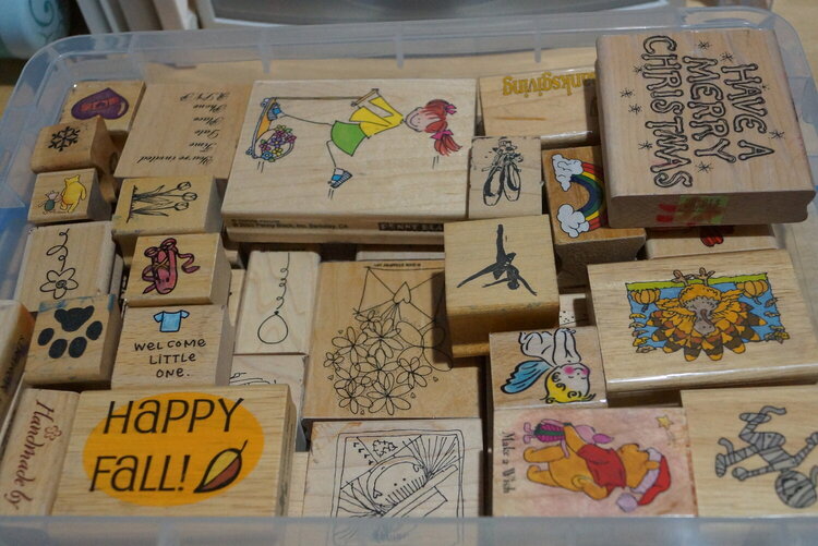 storage used for wooden stamps