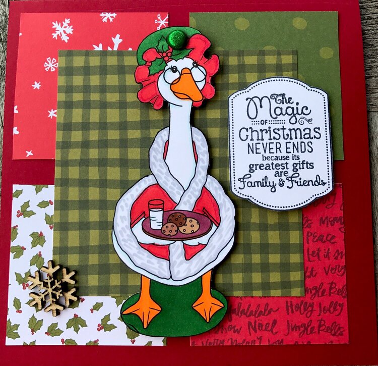 Mrs. Clause the Goose card