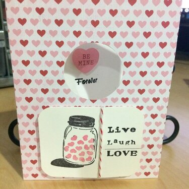LIVE LAUGH LOVE stamped card