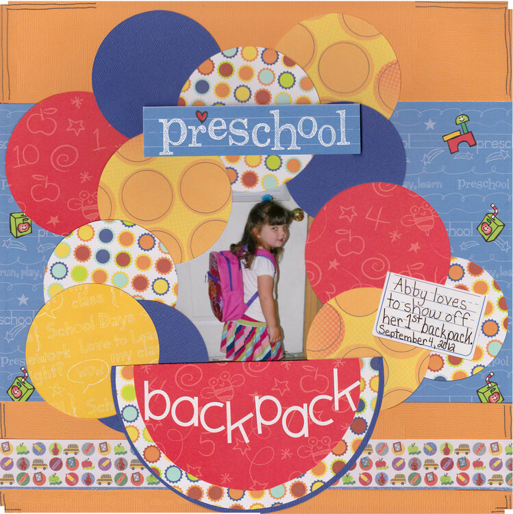 Preschool backpack