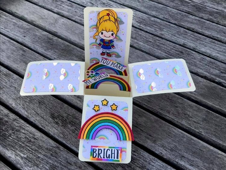 Rainbow Brite pop up card box