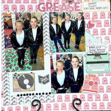 Grease (monthly sketch challenge) Sticker Challenge