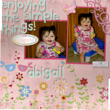 enjoying the simple things - Abigail 11 months old