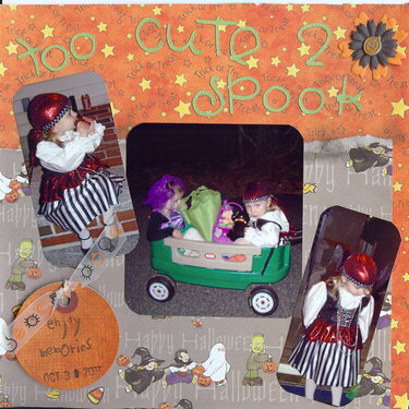 9X9 Halloween layout for a gift