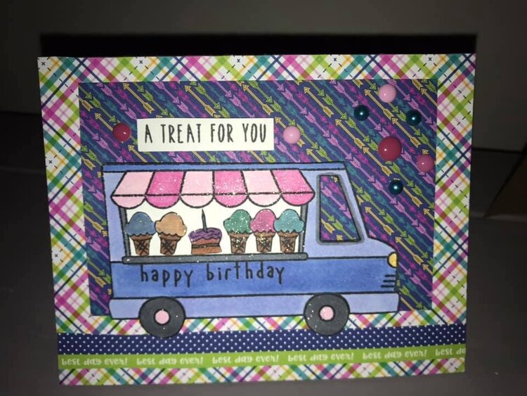 Happy Birthday Ice Cream Truck card