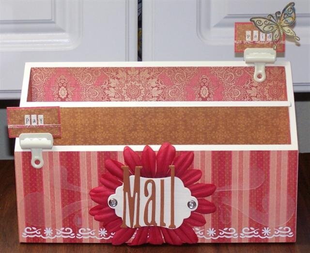 altered wooden Mail caddy