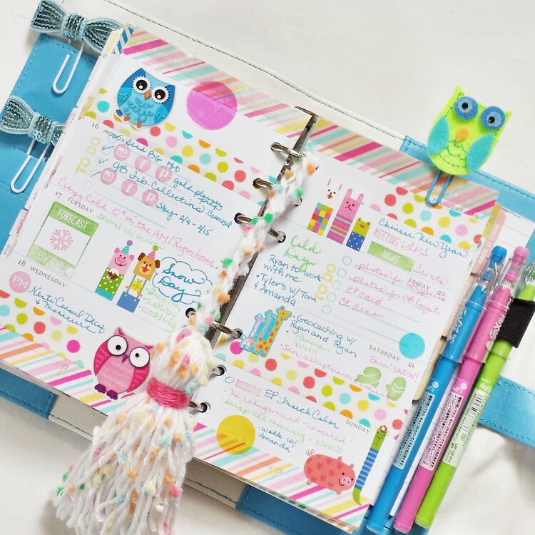 Sky Blue Color Crush Planner