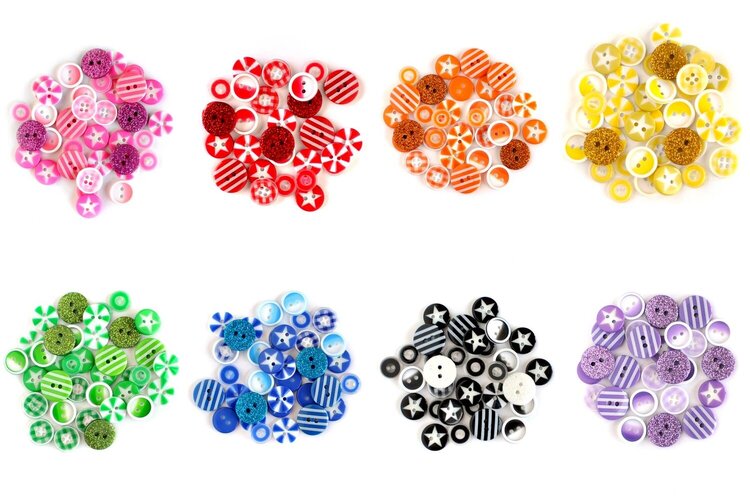 New Button Bouquet assortments from Queen and Company