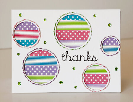 Thanks featuring Queen &amp; Co Trendy Tape in Polka dots and stripes