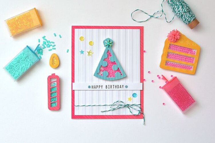 Happy Birthday Shaker Card Kit from Queen &amp; Company