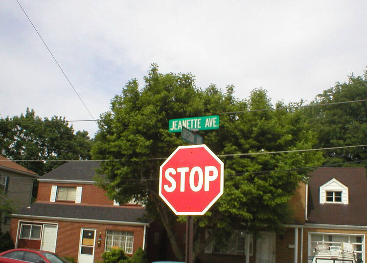 #12 Jeanette Ave Street  Sign