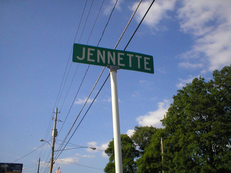# 12 Jennette Street Sign (spelled a different way)