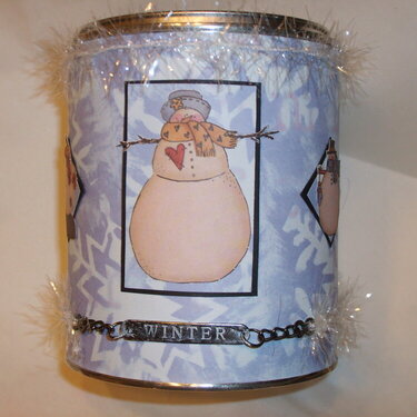 Altered Paint Can: Winter